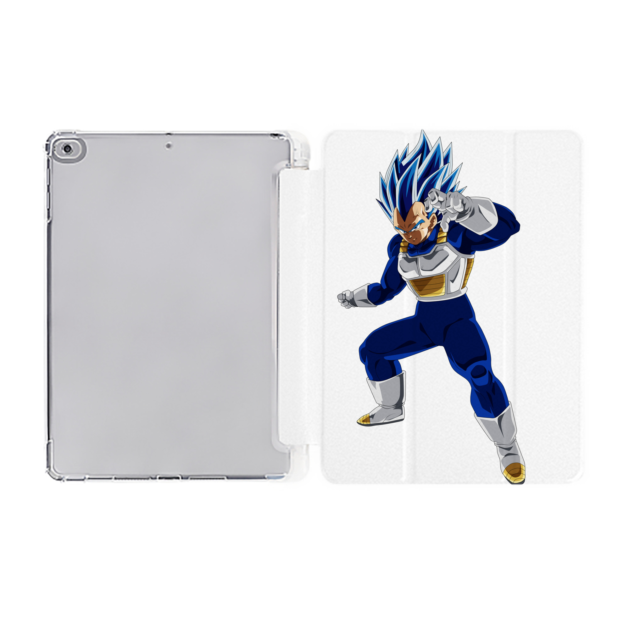 （画像用） ドラゴンボール ベジータ四世（Bejīta Yonsei）DRAGON BALL Vegeta IV IPad ケース ペン収納付き 三つ折りスタンド PUレザー×シリコン 対応機種9.5/10.5/10.9インチ